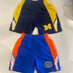 Boys 2T Florida and Michigan Colosseum shorts